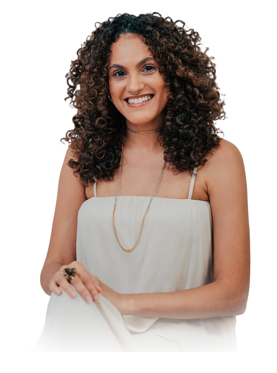 Dharana Vieira, psicóloga da clínica, sorrindo