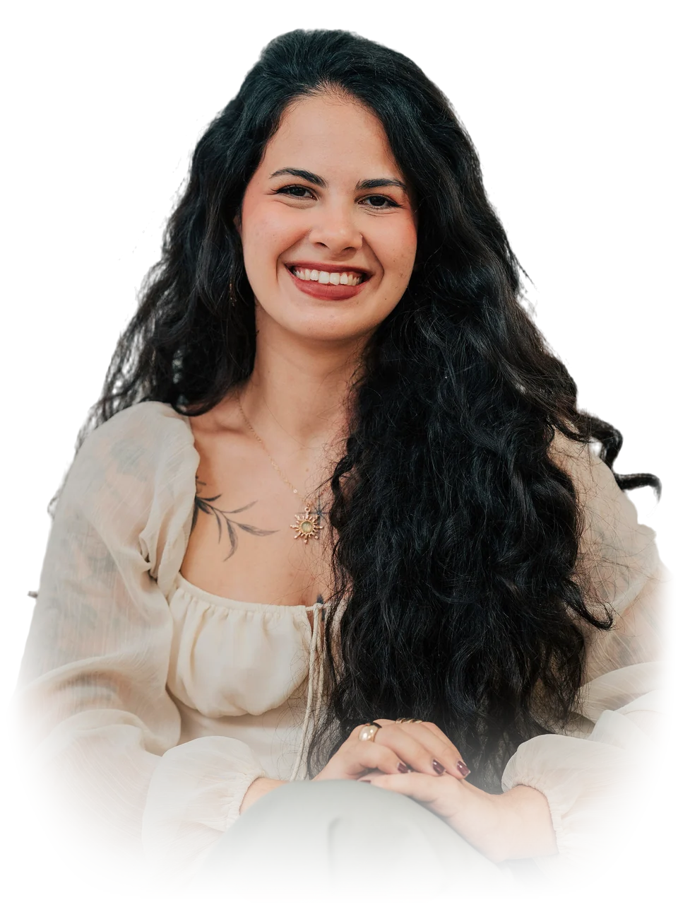Milena Coelho, psicóloga da clínica, sorrindo
